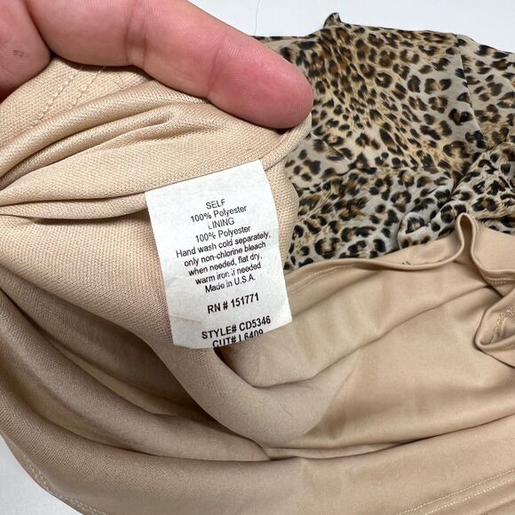 LE LIS Collection Womens Size Medium Dress Spaghetti Straps Leopard Lined Midi - Picture 9 of 9